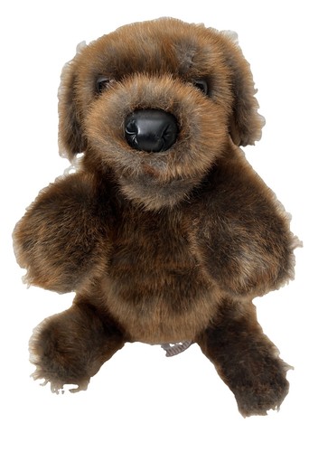 Folkmanis furry brown dog - furry,